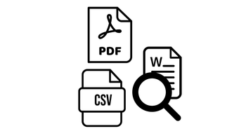 Icon for Search in Attachments