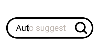 Icon für Auto suggest: Suchfeld mit Suchwort